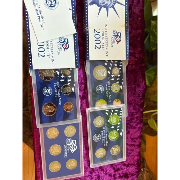 2 Bundle 2002 US Mint 10 Coin Proof Set  COA - Picture 3 of 3